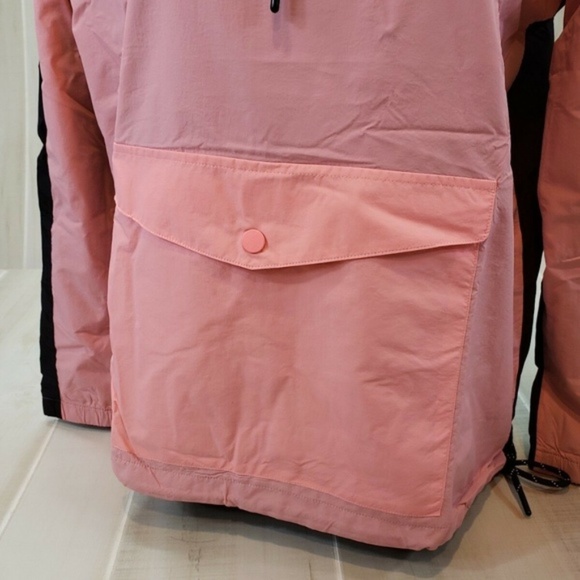 Victoria's Secret PINK NEW Jacket Fleece Neck Anorak Small Black Pullover - Picture 6 of 7